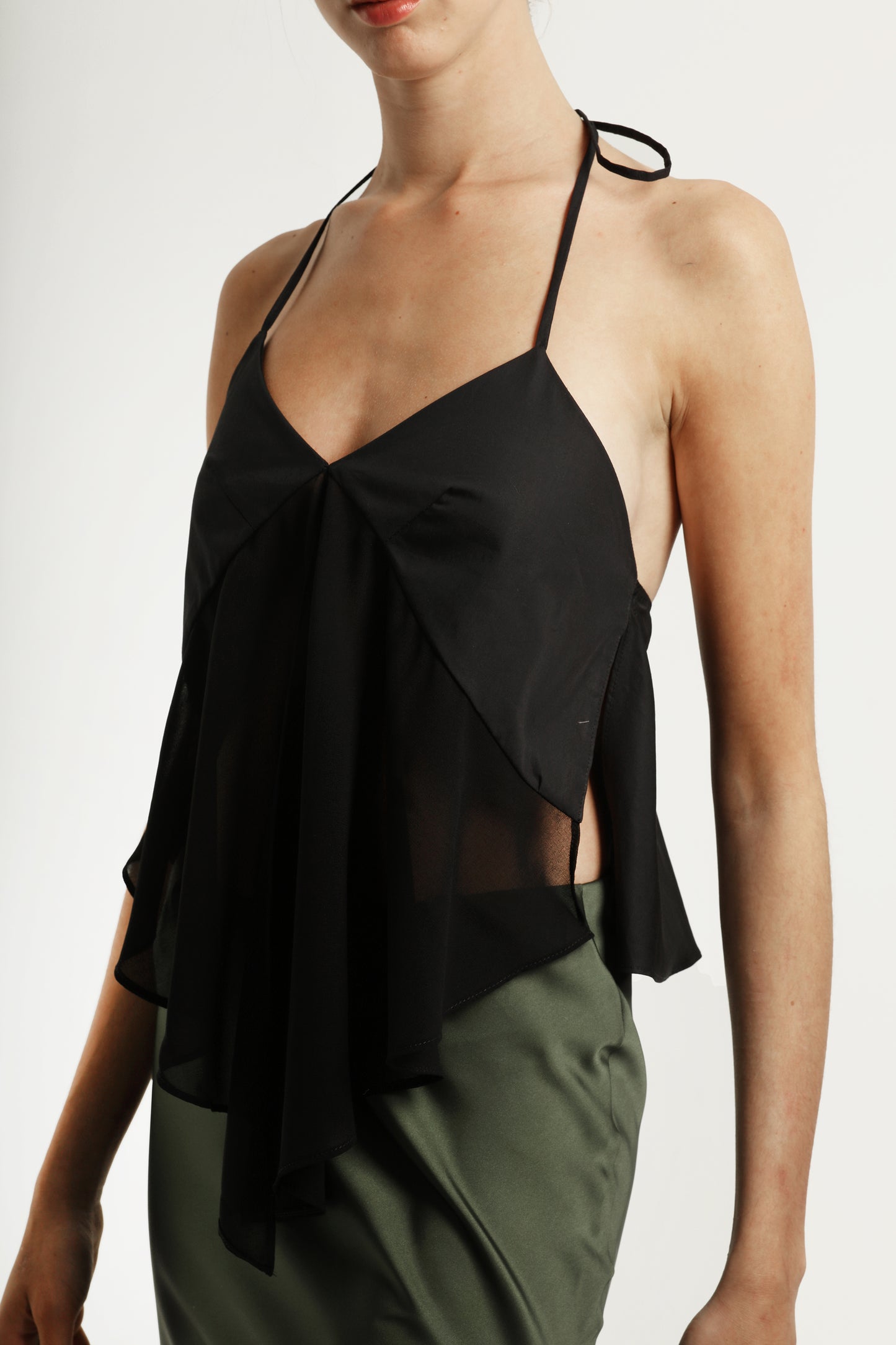 Cotton black summer top