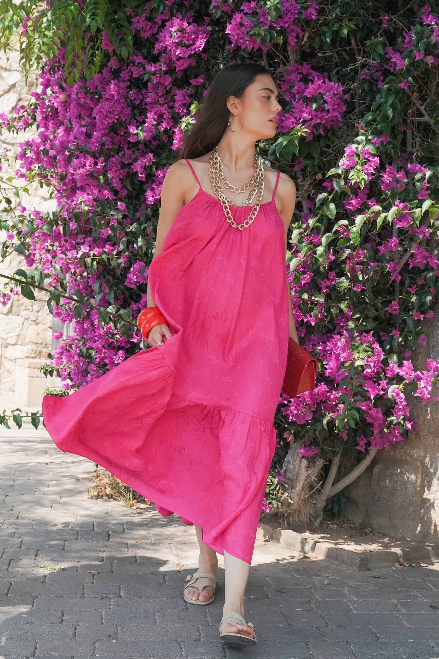 Vestido rosa de verano