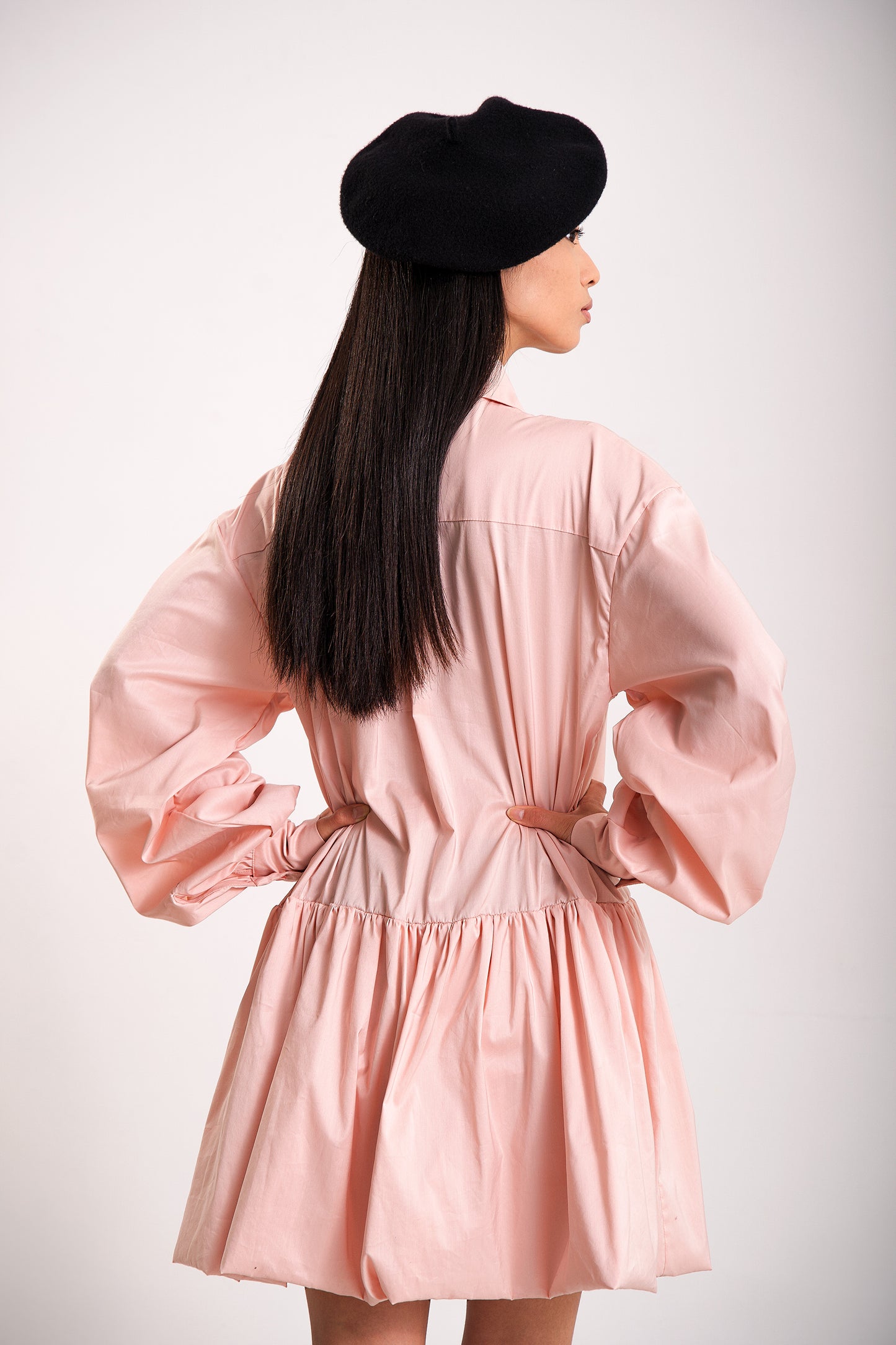 Vestido rosa de gran tamaño