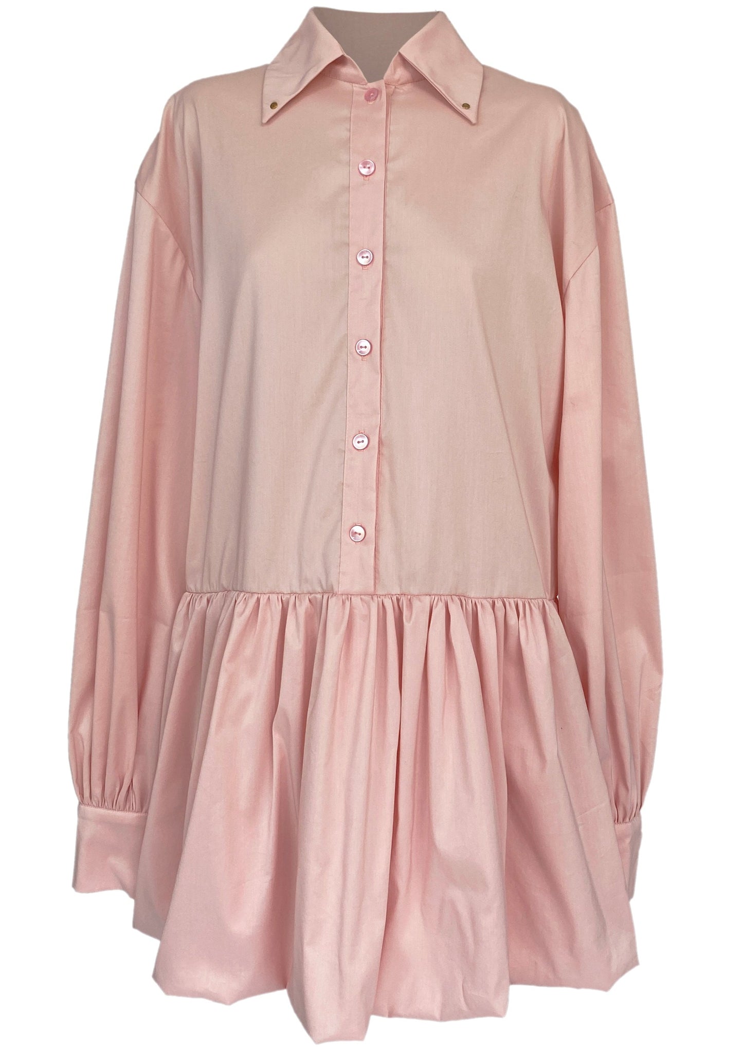 Vestido rosa de gran tamaño