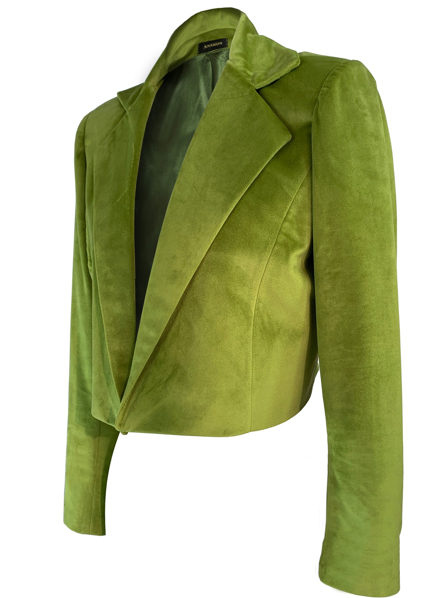 Olivgrüne Samtjacke
