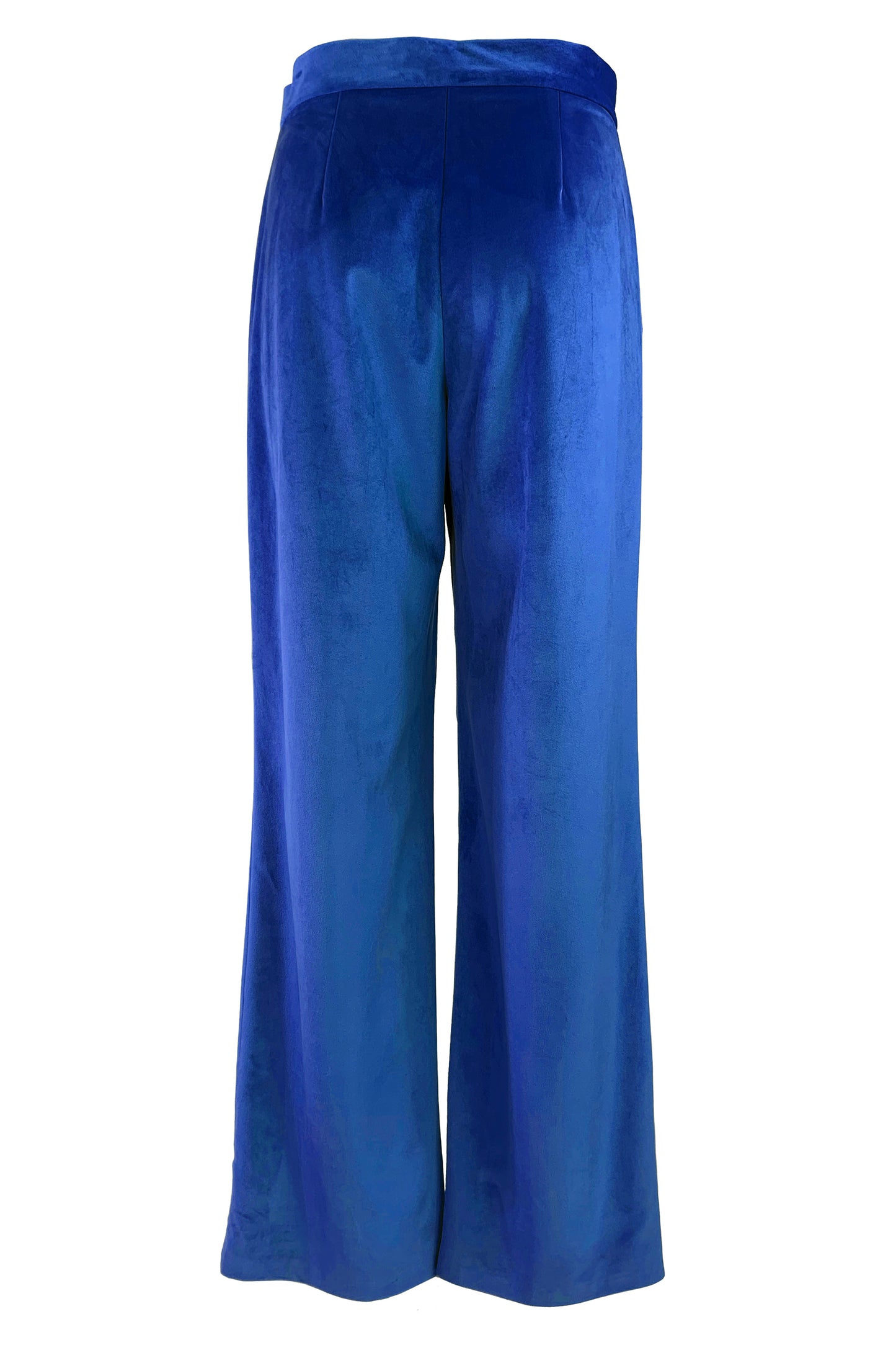 Pantalones de terciopelo azul eléctrico