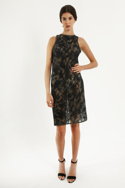 Midikleid mit Schlangenprint