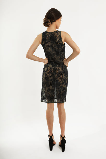 Midikleid mit Schlangenprint