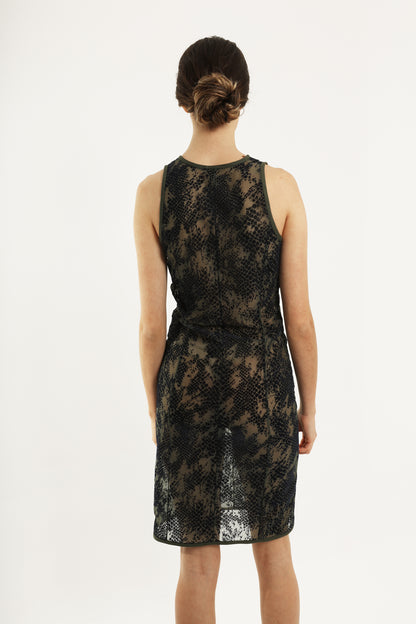 Midikleid mit Schlangenprint