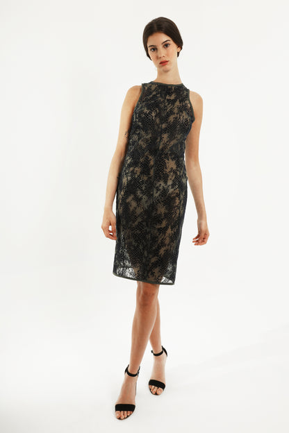Midikleid mit Schlangenprint