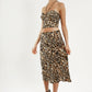 Animal print midi skirt