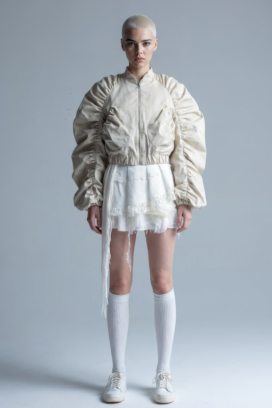 Structured Cropped Bomber