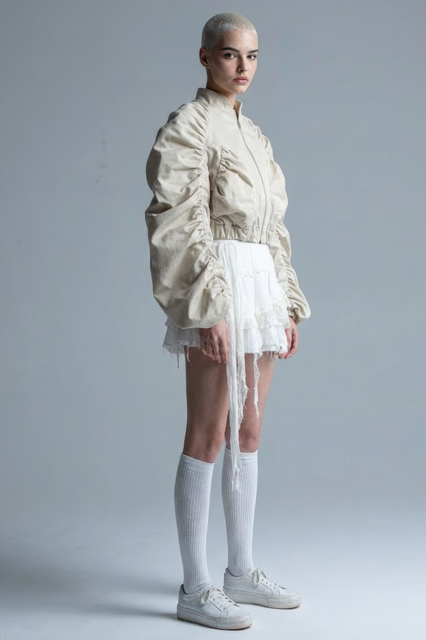 Structured Cropped Bomber