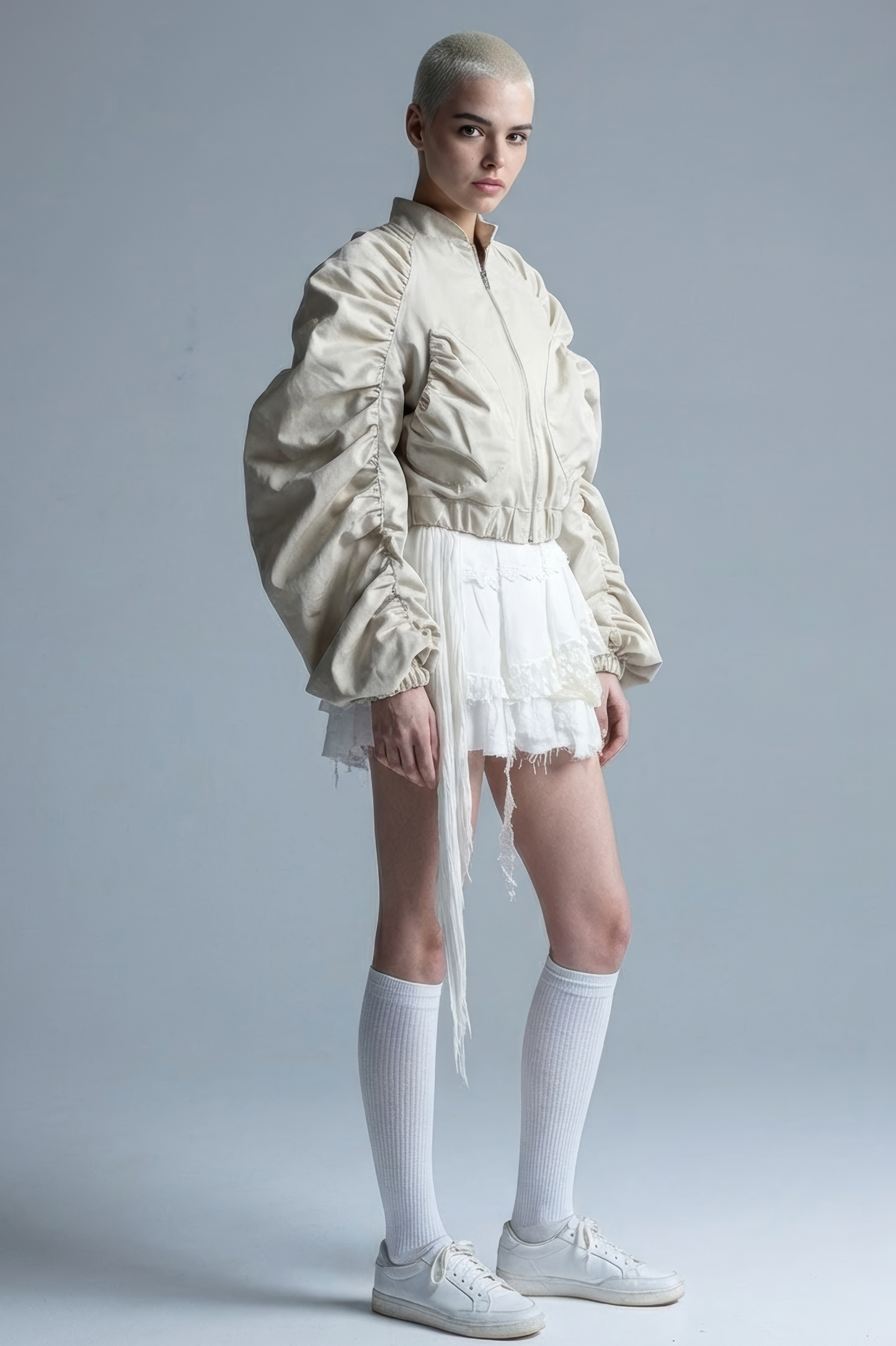 Structured Cropped Bomber