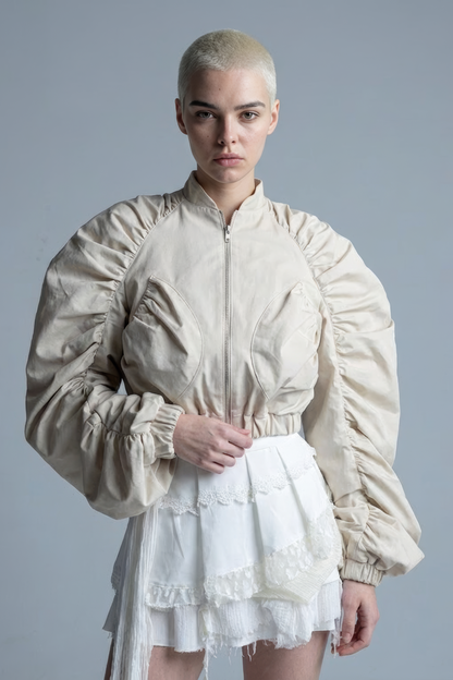 Structured Cropped Bomber