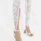 Lace straight-leg pants