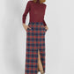 Tartan check pencil skirt