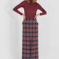 Tartan check pencil skirt