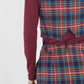 Tartan check pencil skirt