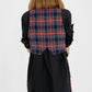 Asymmetric reversible tartan ckeck vest