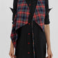 Asymmetric reversible tartan ckeck vest