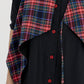 Asymmetric reversible tartan ckeck vest