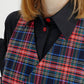 Asymmetric reversible tartan ckeck vest