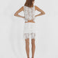 Asymmetric lace vest