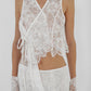 Asymmetric lace vest