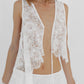 Asymmetric lace vest