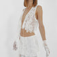 Asymmetric lace vest