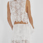 Asymmetric lace skirt