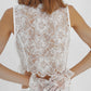 Asymmetric lace vest