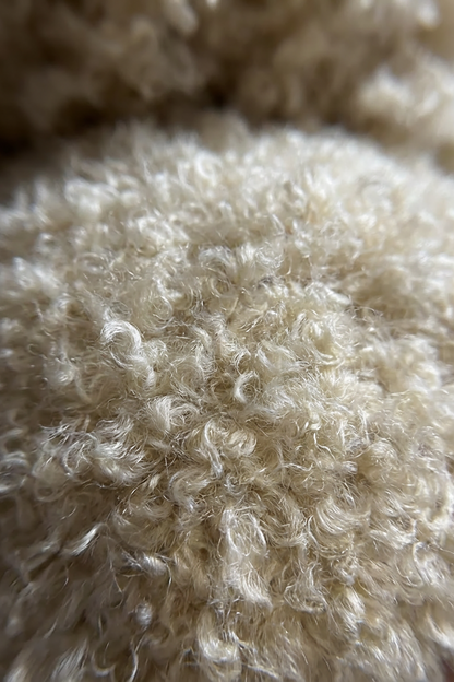 Teddy Beanie with Oversized Pom Pom