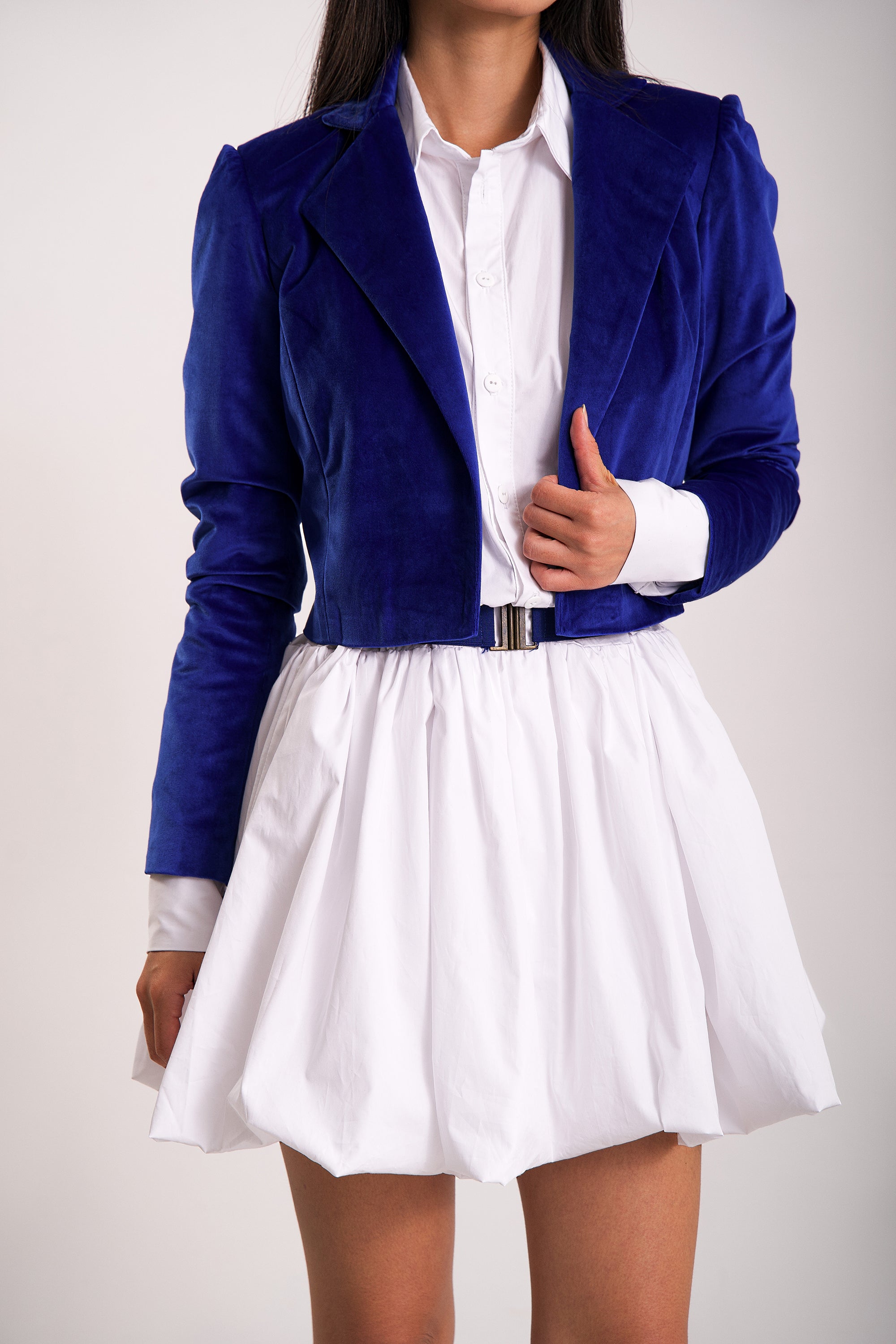 Blue velvet hot sale jacket womens