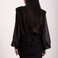 Oversized black transparent blouse