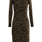 Leopard midi dress