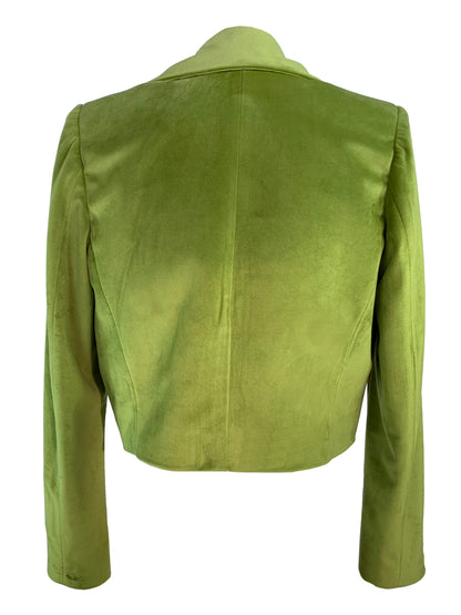 Olive green velvet jacket