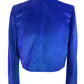 Electric blue velvet jacket