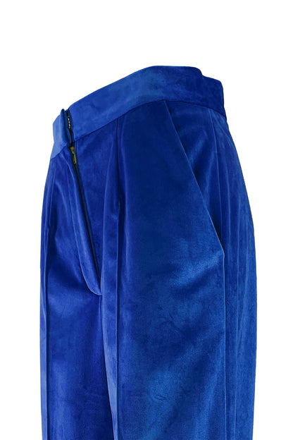 Elektrisch blaue Samthose