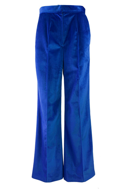 Elektrisch blaue Samthose