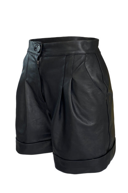 Klassische Shorts aus Leder